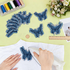 12Pcs Butterfly Denim Embroidery Lace Sewing Ornaments&nbsp;DIY-BC0017-91