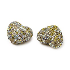 Sparkling Acrylic Heart Beads with Rhinestone Embellishment&nbsp;OACR-NH0001-02B-05