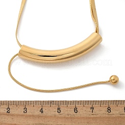 304 Stainless Steel Curved Tube Snake Chain Necklaces for Women&nbsp;NJEW-Z061-04G-03