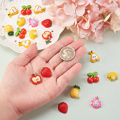 80個8スタイルの樹脂カボション  模造食品  ミックスカラー  19x21x6.5mm  10個/スタイル&nbsp;RESI-CJ0001-213