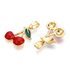 Brass Enamel Charms&nbsp;KK-N254-219G