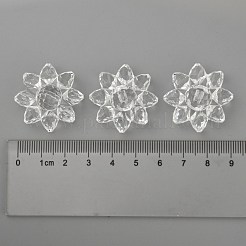 透明なアクリルビーズ  多面カット  花  透明  29x12mm  穴：3mm&nbsp;X-TACR-491-01