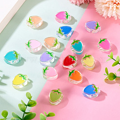22Pcs 11 Colors Transparent Enamel Acrylic Beads&nbsp;TACR-TA0001-59