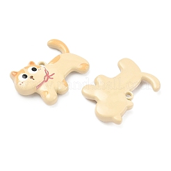 焼付塗装合金ペンダント  動物のチャーム  猫の形  14.5x21.5x4mm  穴：1.2mm&nbsp;FIND-G109-04B