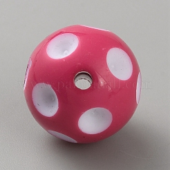 アクリルビーズ  ラウンド  サクランボ色  19.5mm  穴：2.5mm&nbsp;LS-MACR-WH20003-02H