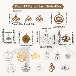 68Pcs 17 Style Tibetan Style Alloy Charms&nbsp;TIBEP-SC0001-92