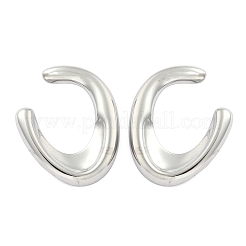 304ステンレススチールスタッドピアス  U字型  ステンレス鋼色  41x34mm&nbsp;EJEW-D319-03P