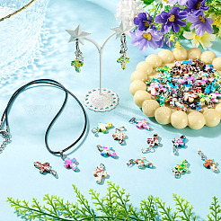 60Pcs 6 Colors Synthetic Turquoise Pendants&nbsp;PALLOY-TAC0289