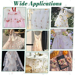 Flower Pattern Polyester Lace Fabic&nbsp;DIY-WH0061-021C