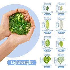 320Pcs 8 Style Transparent Acrylic Pendants&nbsp;TACR-TA0001-18
