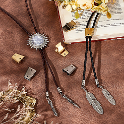6Pcs 3 Colors Zinc Alloy Bolo Tie Slider Clasps&nbsp;FIND-PH0023-92A