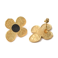 Ion Plating(IP) 304 Stainless Steel Flower Stud Earrings&nbsp;EJEW-C114-08G