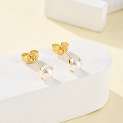 304 Stainless Steel Stud Earrings&nbsp;EJEW-I229-01G-A