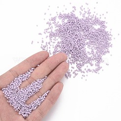 ガラスシリンダービーズ  シードビーズ  焼き付け塗料  丸い穴  ライラック  1.5~2x1~2mm  穴：0.8mm  約45000個/袋  約1ポンド/バッグ&nbsp;SEED-S047-A-047