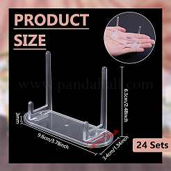 Acrylic Display Bases for Card Block&nbsp;ODIS-WH0331-70