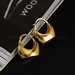 Brass Bag Shape Hoop Earrings for Women&nbsp;EJEW-E280-01G