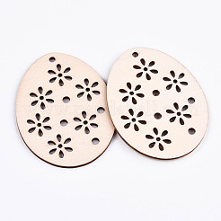 Undyed Natural Wooden Big Pendants&nbsp;WOOD-S058-010