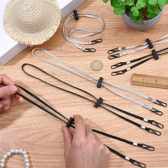 12Pcs 2 Colors Polyester Hat Flexible Removable Chin Cord&nbsp;AJEW-CP0010-13