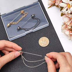 Zinc Alloy Hanging Chain Brooches&nbsp;FIND-GF0006-87B