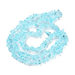Spray Painted Transparent Glass Beads Strands&nbsp;GLAA-P060-01B-02