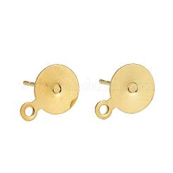 150Pcs 3 Size Brass Stud Earring Findings&nbsp;KK-ZZ0001-13G