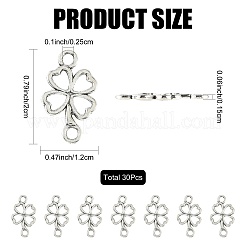 30Pcs Tibetan Style Alloy Shamrock Connector Charms&nbsp;TIBE-FS0003-31