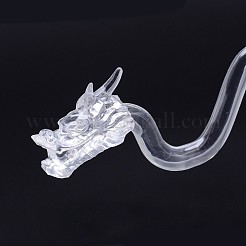ドラゴンヘッド有機ガラスのピアスディスプレイスタンド  ジュエリーディスプレイラック  透明  12.3x7.6x4.9cm&nbsp;EDIS-N009-04
