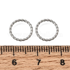 304ステンレススチールリンクリング  ツイストリング  ステンレス鋼色  10x1mm  内径：8mm&nbsp;SA-CBACB61-01P