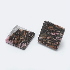 天然ロードナイトのカボション  ピラミッド  20x20x12~13mm  対角長さ：26mm&nbsp;G-G759-Y05