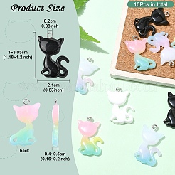 4 Colors Resin Pendants&nbsp;RESI-YW0003-37