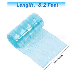 透明 PVC プラスチック ドア ストリップ カーテン  ドアスクリーン  ダークターコイズ  2500x183x2mm&nbsp;AJEW-WH0270-592A-02