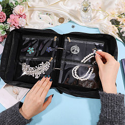 Nylon Loose Leaf Jewelry Organizer Storage Zipper Bags&nbsp;ABAG-WH0063-115B