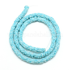 樹脂粘土ビーズ連売り  花  空色  4~6x4~6x1~1.5mm  穴：2mm  約313~350個/連  15.35インチ〜16.14インチ&nbsp;CLAY-T001-A02