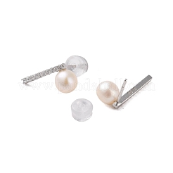 925 Sterling Silver Studs Earring&nbsp;EJEW-H002-02P