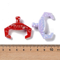 不透明なアクリルビーズ  クリップ  ミックスカラー  32.5x40x9.5mm  穴：2mm&nbsp;OACR-B019-07