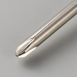 クロムタングステン鋼のプラスドライバー  透明なPPハンドル付き  ステンレス鋼色  14.2x1.7x1.55cm&nbsp;TOOL-WH0155-232