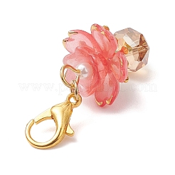Flower Glass Pendant Decorations&nbsp;HJEW-MZ00404