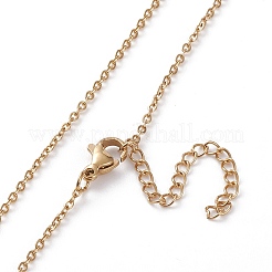 304ステンレススチールラブノットペンダントネックレス  カニカン付き  ミックスカラー  17.71インチ（45cm）  リング：10x2mm&nbsp;NJEW-I242-02A