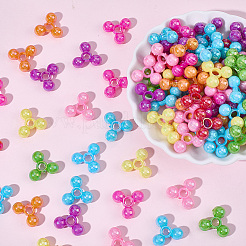 200Pcs Opaque Plastic Tri Beads for Christmas Ornaments Making&nbsp;SACR-SP0001-52