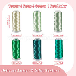 6 Rolls 6 Colors Velour Crochet Threads&nbsp;AJEW-TA0002-76