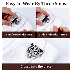 Alloy Rhinestone Cufflinks&nbsp;BUTT-WH0024-076S