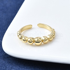 女性用真鍮オープンカフリング  カドミウムフリー＆鉛フリー  16KGP本金メッキ  4.5mm  内径：17mm&nbsp;RJEW-F179-04G
