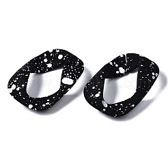 Spray Painted CCB Plastic Linking Rings&nbsp;CCB-Q091-020B