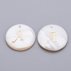 Freshwater Shell Pendants&nbsp;SHEL-Q018-01-G