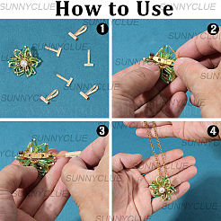 8Pcs Alloy Brooch Convert Pendant Hooks&nbsp;FIND-SC0019-06B-G