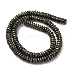 Natural Pyrite Beads Strands&nbsp;G-L624-H16-6x2mm