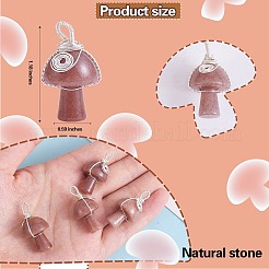 Natural Strawberry Quartz  Pendants&nbsp;PALLOY-SW0004-02