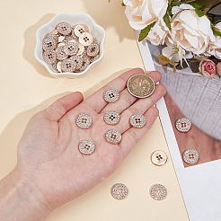 20Pcs 4-Hole Alloy Buttons&nbsp;BUTT-MA0001-09A