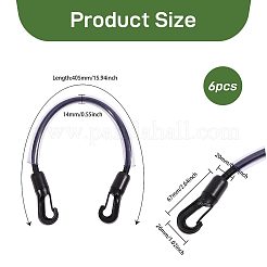 ナイロン製の調節可能な伸縮性のあるテールストラップ  馬用敷物ストラップ  ブラック  405x14mm&nbsp;AJEW-WH0481-758A