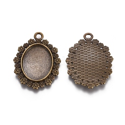 Alloy Pendant Cabochon Settings&nbsp;PALLOY-E460-22AB